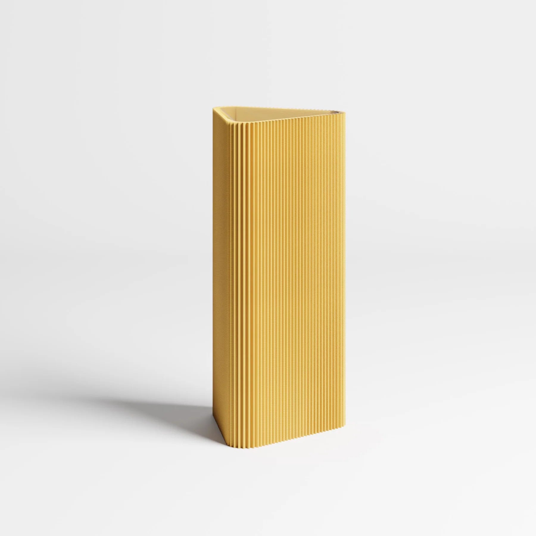 Dreieck Vase Senfgelb 12 cm – 3D-Druck von Dennis Maass – Verdancia®