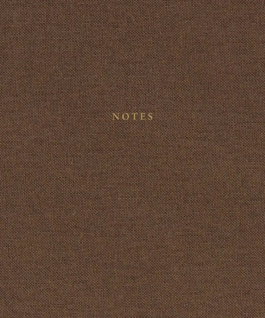 Vorderseite eines Buches - Braunes Bild mit einer goldenen Schrift Notes