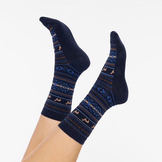 Apu Kuntur - Alpaka Jacquard Socken - Alpaka-Mix - Verdancia
