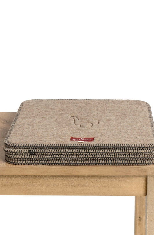 Apu Kuntur - Alpaka Sitzauflage - braun - 40x40cm - 70% Alpaka 30% Wolle - 17109 - Verdancia