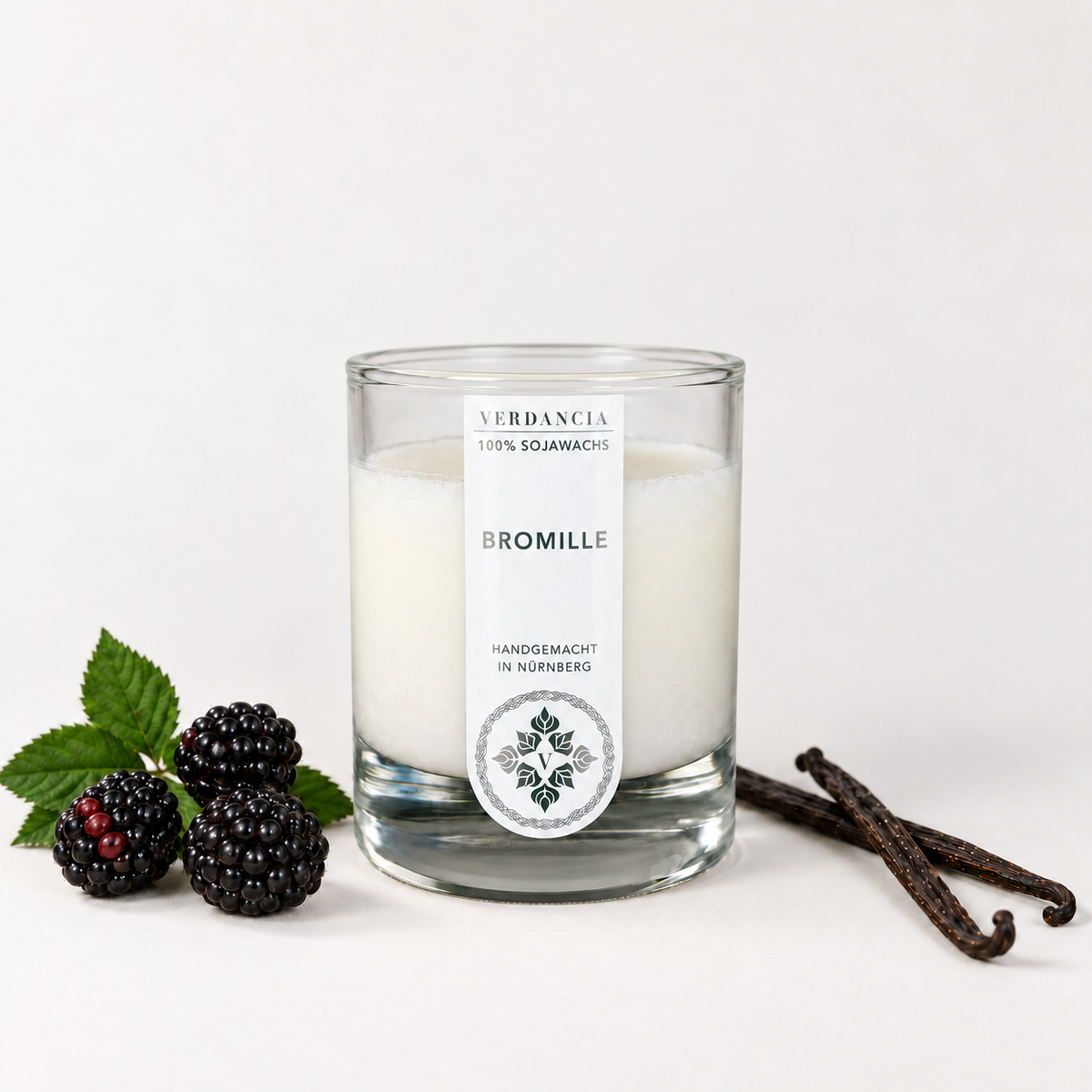 Bromille | Bougie parfumée cire de soja – Mûre & Vanille – douce & fruitée