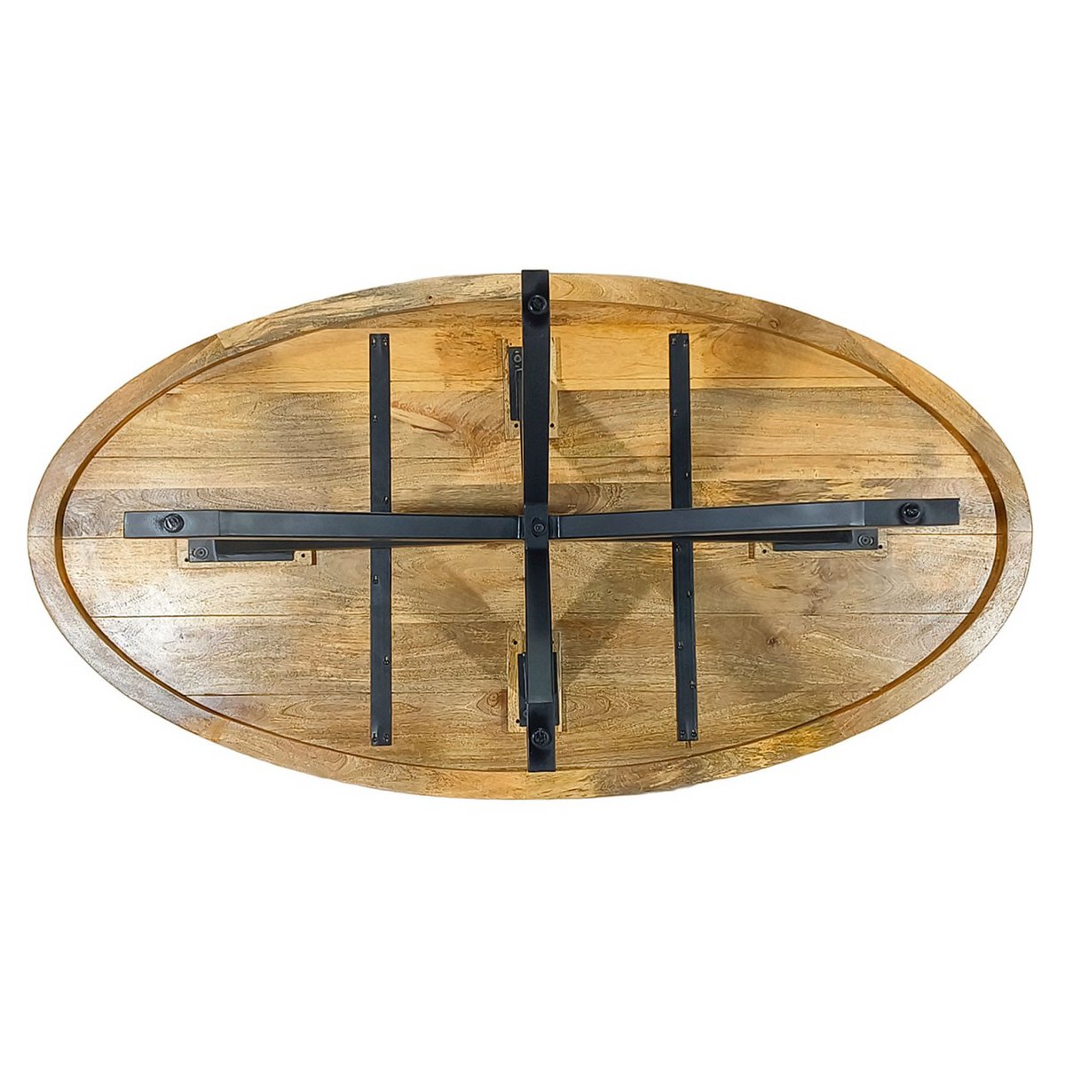 Esstisch - oval 190x100cm - Esszimmer Tisch - Liverpool - Mangoholz massiv - Verdancia