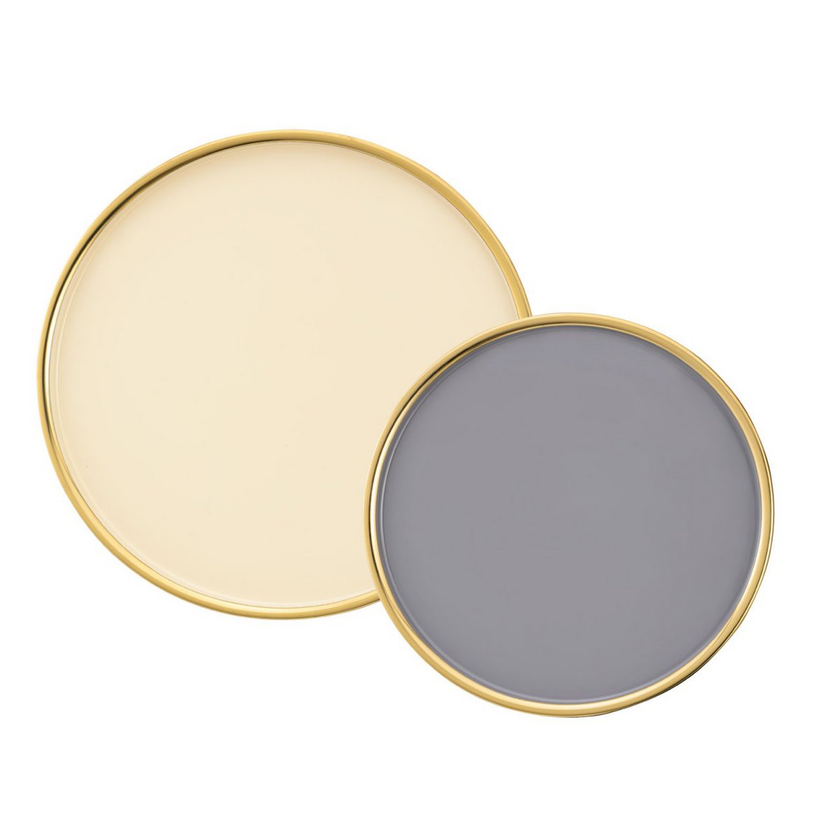 Beistelltisch - 2er Set - rund ø 49/41 H 37/29 cm - Sofatisch - Glamira - Couchtisch gold - Verdancia