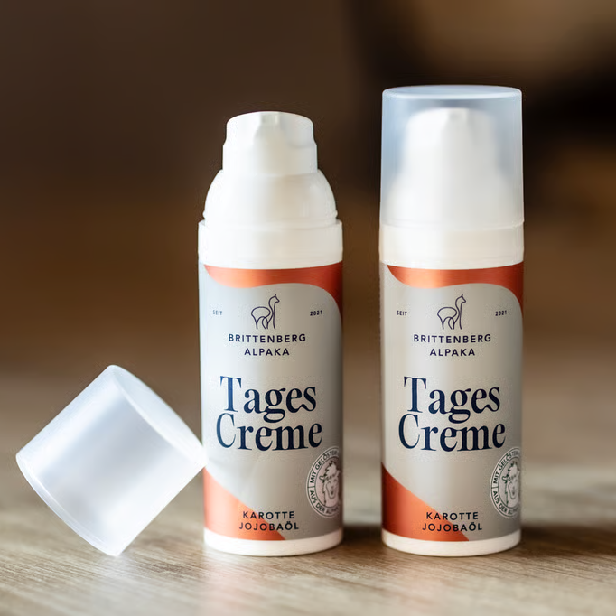 Brittenberg Alpaka - Tagescreme - Karotte und Jojobaöl - mit Keratin aus Alpakawolle - Verdancia