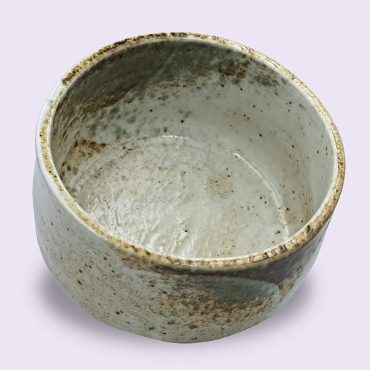 Japanische Matcha Schale - Chawan Yuki - handgemacht aus Keramik - 12x8cm - Verdancia