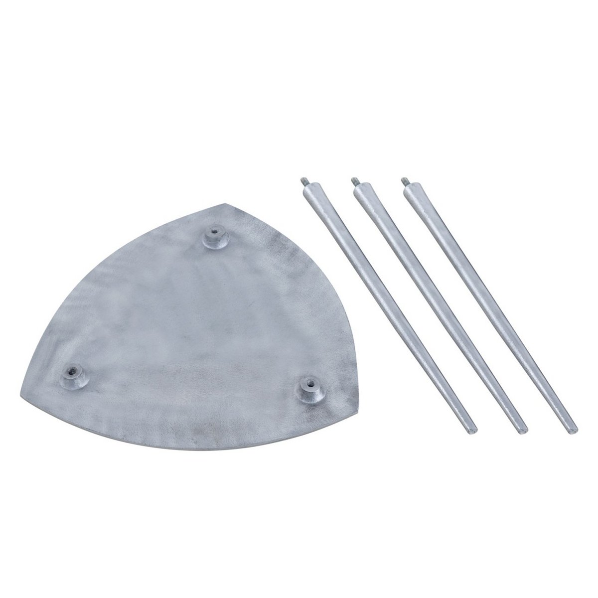 Beistelltisch - Metall Dekotisch - Alster - 40x45x40 cm dreieckig - Aluminium - - Verdancia