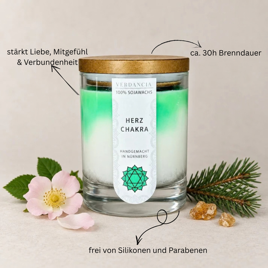 Herzchakra Duftkerze Hoverbild Verdancia