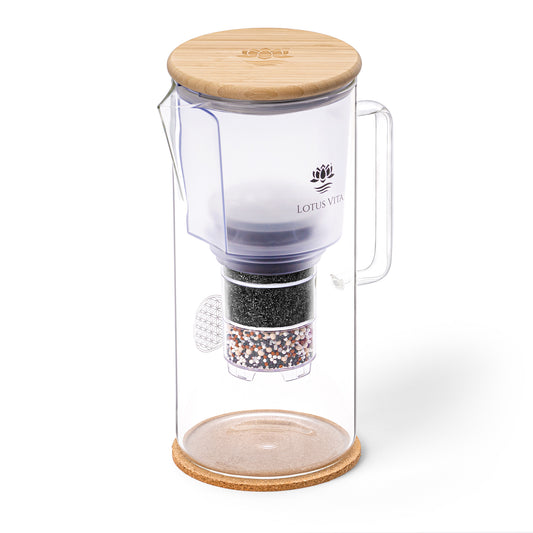 Lotus Vita Wasserfilter Glasfilterkanne Katara