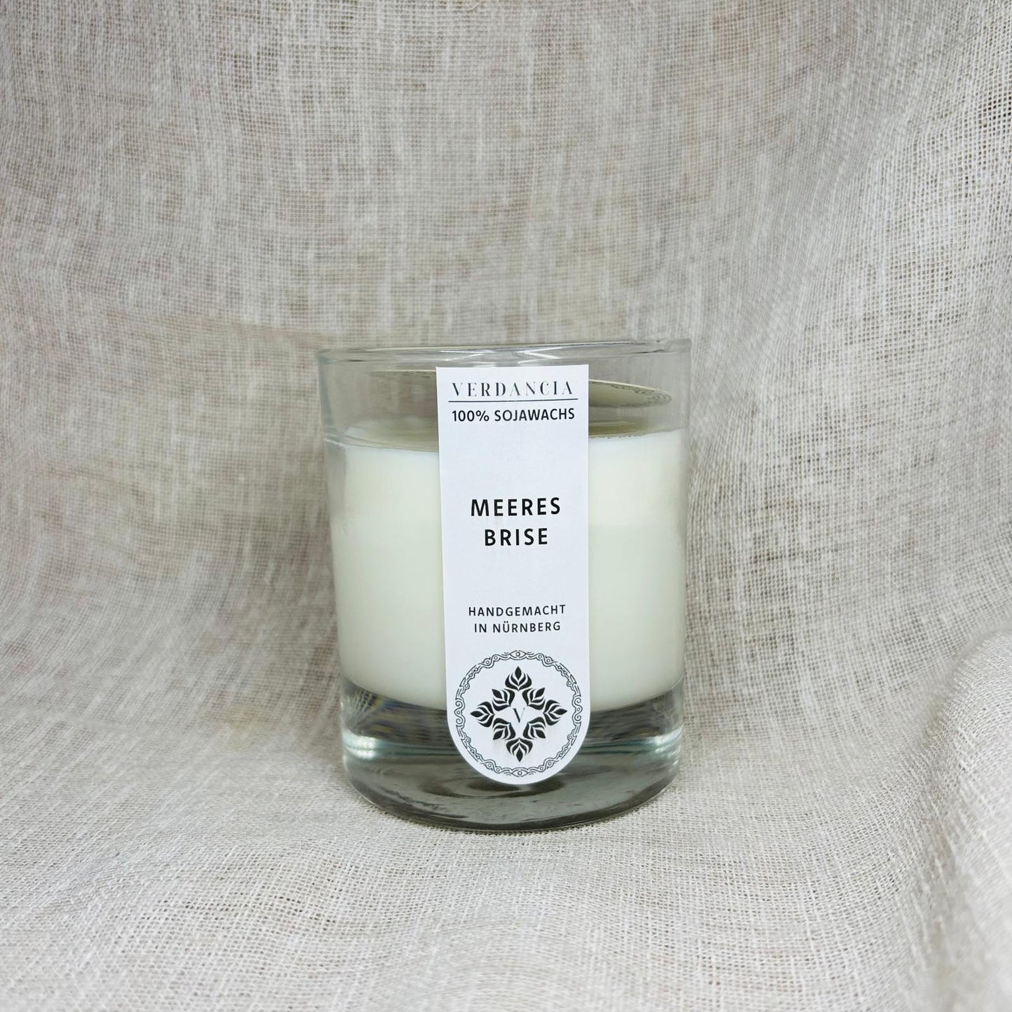 Verdancia Soja Duftkerze "Meeresbrise" mit Holz, Salbei und Meersalz, entspannende Kerze für ein frisches Raumgefühl