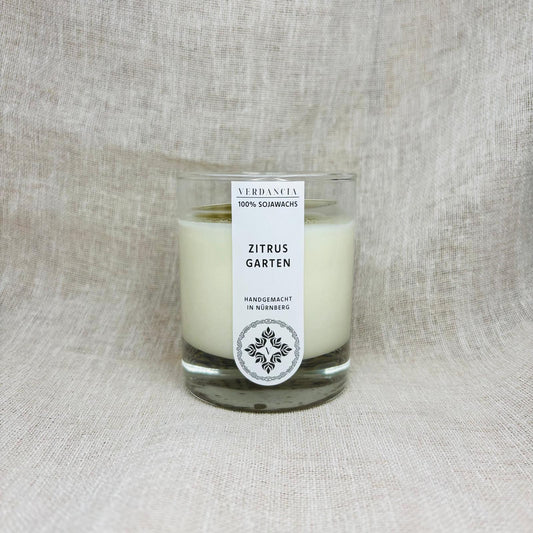 Soja Duftkerze - "Zitrusgarten" - Verdancia