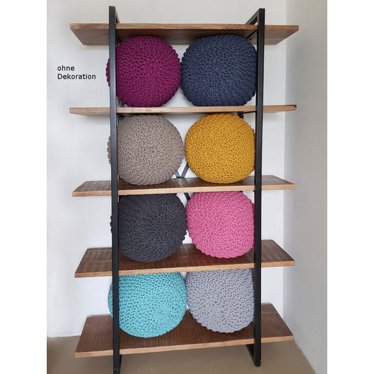 Bücher Regal - Standregal - 115 x 190 x 36 cm - Liverpool - Metall-Gestell schwarz matt - Mangoholz - Voglrieder 2