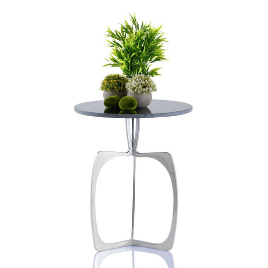 Beistelltisch - Metall rund ø 45 x 56 cm - Dekotisch - Marmor - Sohoo - Verdancia