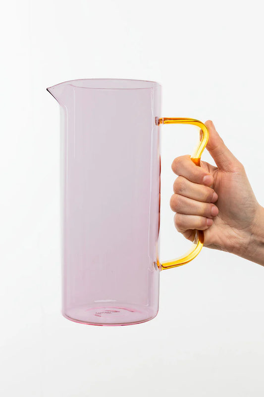 Bunter Tranquillo Krug RAINBOW aus hitzebeständigem Borosilikatglas, 1,3L, vielseitig verwendbar, farbiges Design