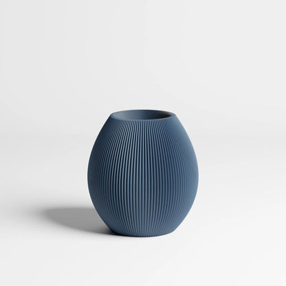 Round - Vase - Navy Blue 14cm