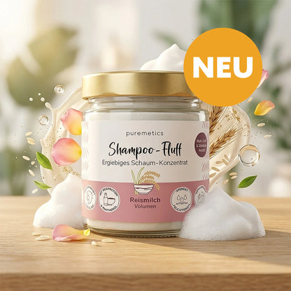 Puremetics | Volumen Shampoo-Fluff „Reismilch“ – Protein Shampoo Konzentrat für mehr Fülle & Griff | Puremetics