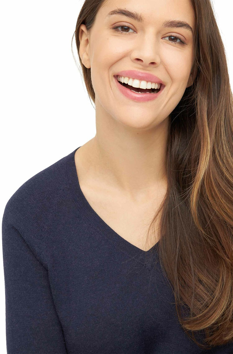 Apu Kuntur - Pullover AURELIA – V-Ausschnitt aus Bio-Baumwolle & Baby Alpaka | Verdancia 4