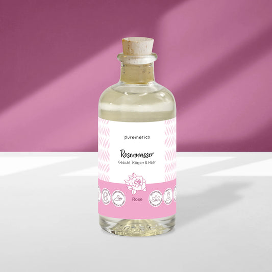 Puremetics | Beauty-Allrounder „Rosenwasser“ – Natürliches Rosenwasser für Haut & Haare
