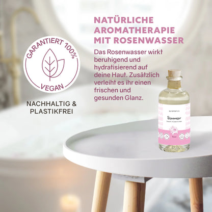 Puremetics | Beauty-Allrounder „Rosenwasser“ – Natürliches Rosenwasser für Haut & Haare