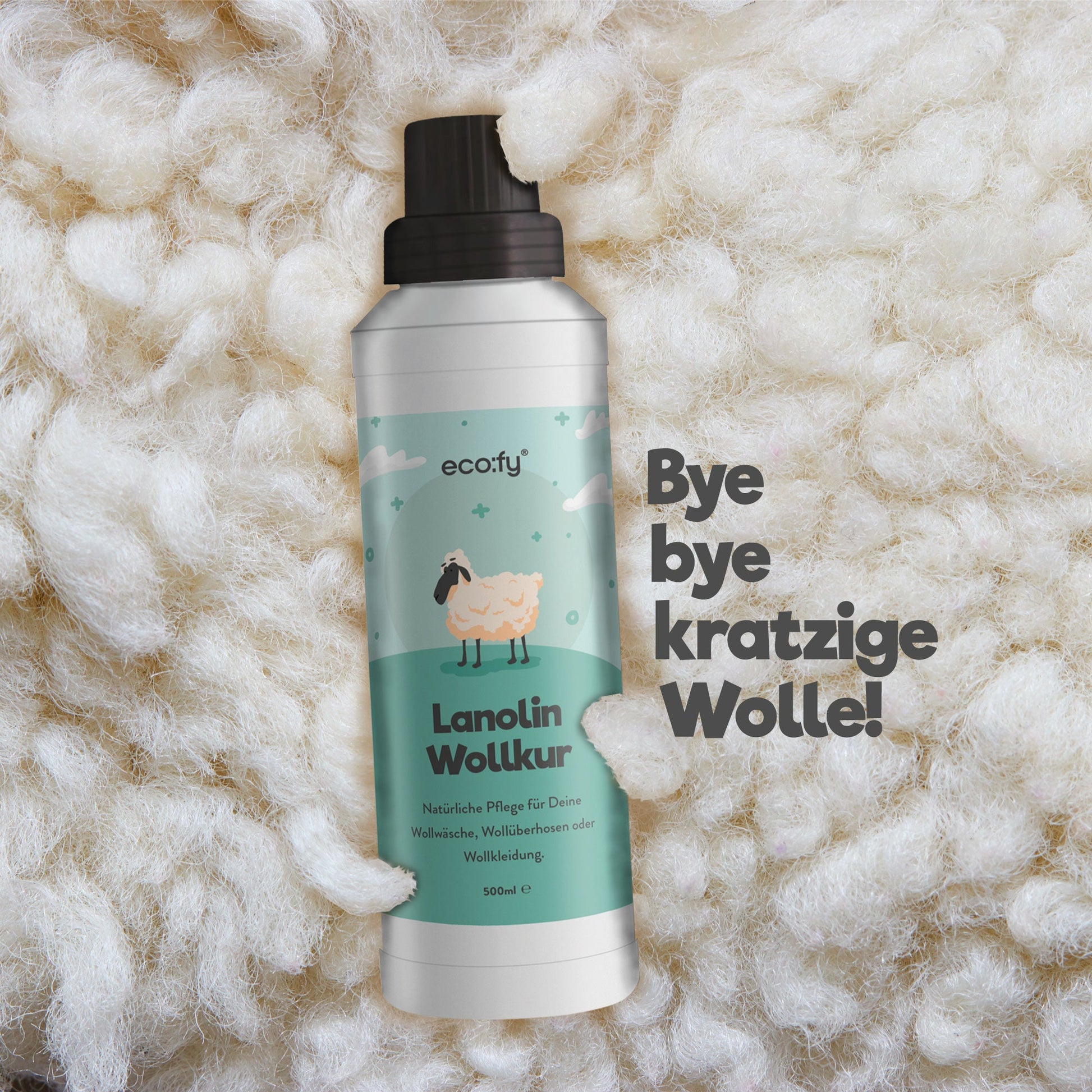 eco:fy Lanolin-Wollkur Waschmittel für natürliche Rückfettung und weiche Wolltextilien, flauschige Wäsche, umweltfreundlich