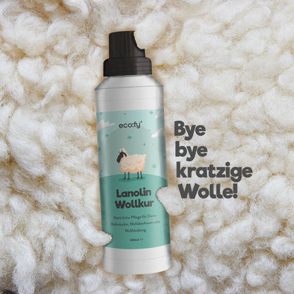 eco:fy Lanolin-Wollkur Waschmittel für natürliche Rückfettung und weiche Wolltextilien, flauschige Wäsche, umweltfreundlich