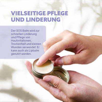 Puremetics SOS Balm Vitamin E in 10ml Cremeform, intensivpflege für trockene und irritierte Haut, vegan ohne Parfüm