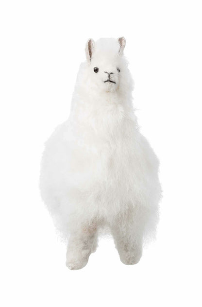 Kuscheliges Alpaka-Felltier - 15cm - weiß - 4031 Apu Kuntur