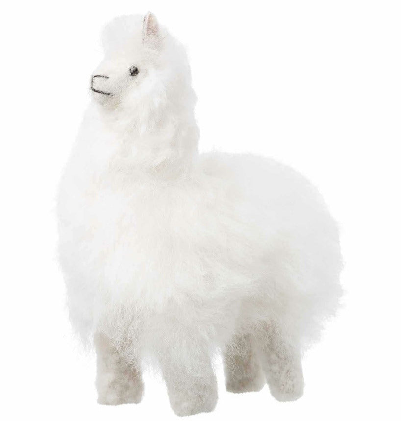 Kuscheliges Alpaka-Felltier - 15cm - weiß - 4031 Apu Kuntur 1