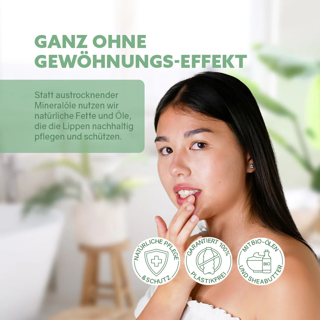 Puremetics | Lippenpflegestift „Sweet Mint“ – Natürliche Lippenpflege mit 97 % Bio-Ölen