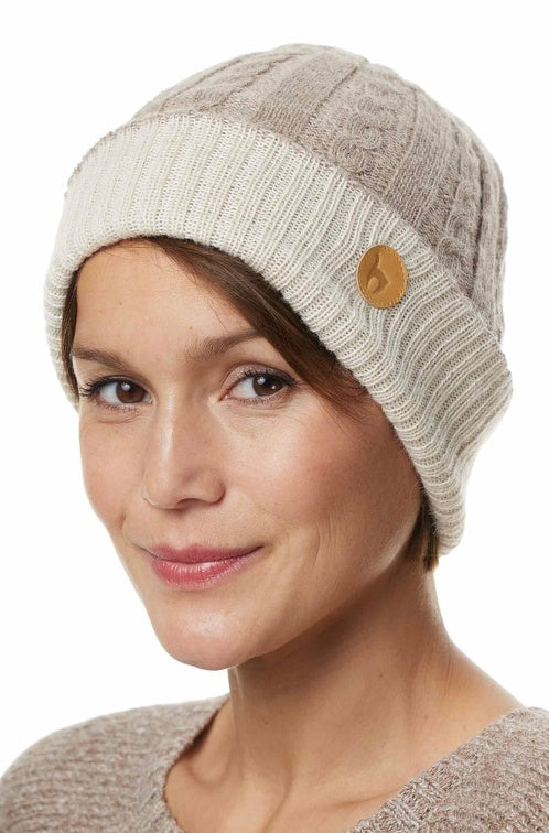 Alpaka Mütze Suave – 100 % Baby-Alpaka | Premium Winter-Accessoire - Apu Kuntur - Verdancia sand ecru 2