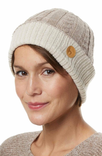 Alpaka Mütze Suave – 100 % Baby-Alpaka | Premium Winter-Accessoire - Apu Kuntur - Verdancia sand ecru 2