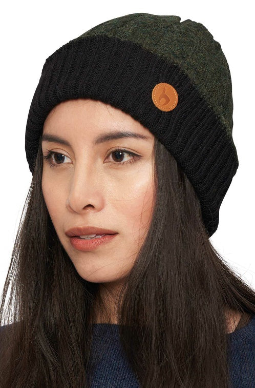 Alpaka Mütze Suave – 100 % Baby-Alpaka | Premium Winter-Accessoire - Apu Kuntur - Verdancia grün