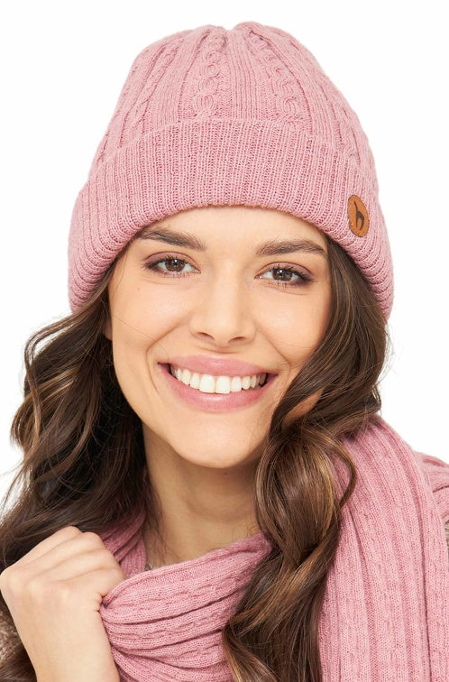 Alpaka Mütze Suave – 100 % Baby-Alpaka | Premium Winter-Accessoire - Apu Kuntur - Verdancia rosa