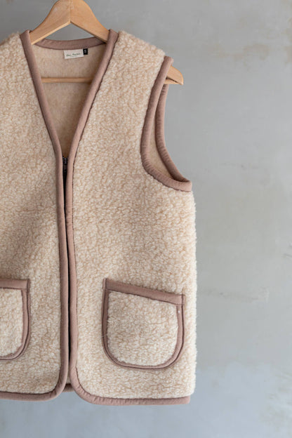 Schafswollweste - Bodywarmer - Taru Camel - - Verdancia