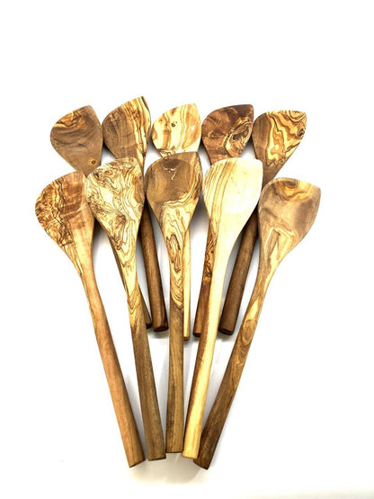 Olivenholz - Kochlöffel mit Ecke aus Olivenholz