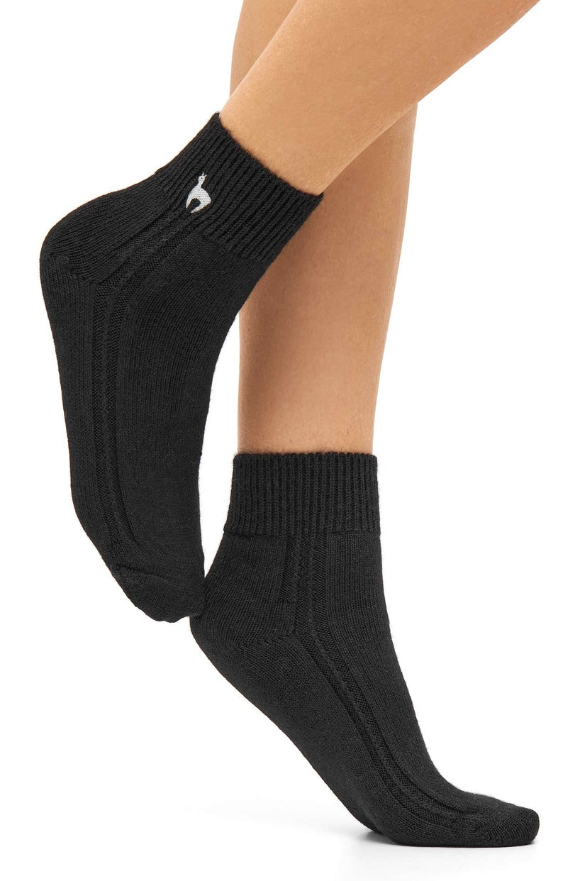 Apu Kuntur - Alpaka WOHLFÜHL Socken - Alpaka-Woll-Mix - schwarz 1