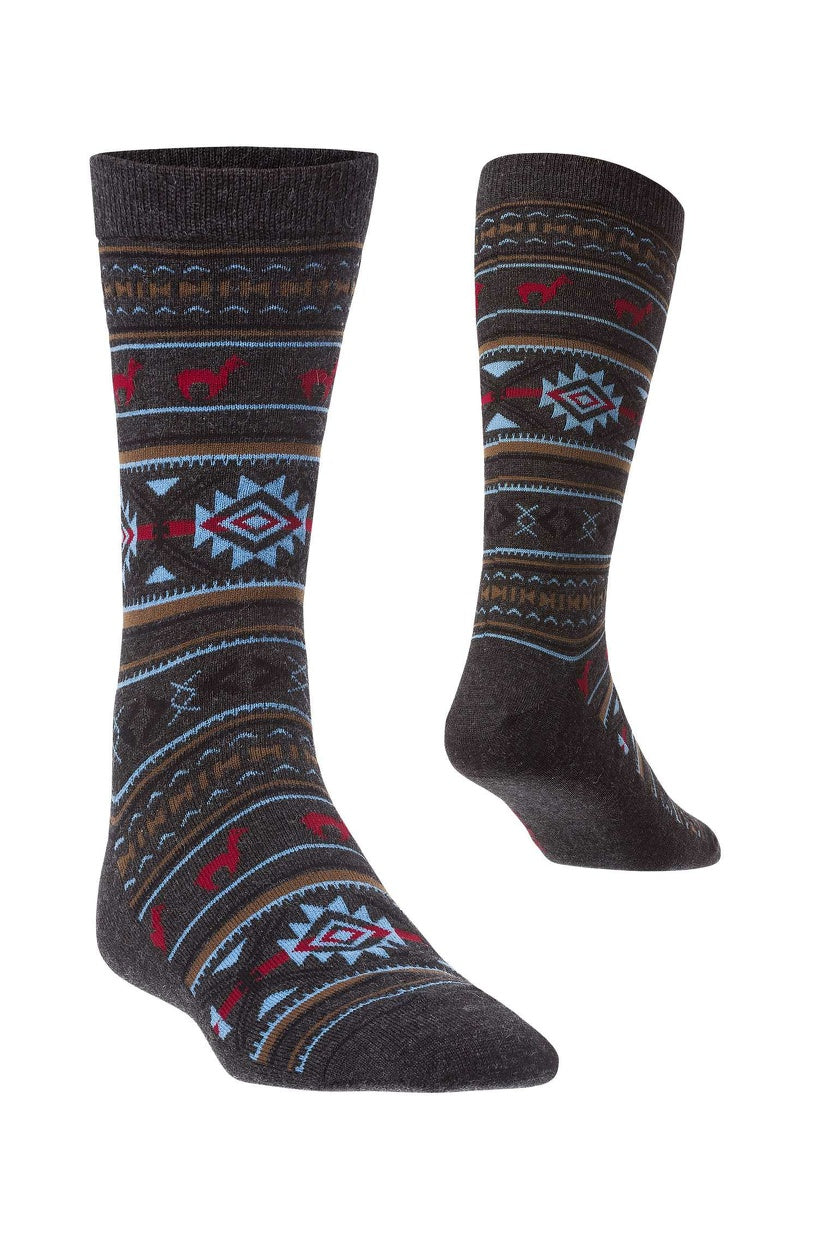 Apu Kuntur - Alpaka Jacquard Socken - Alpaka-Mix - Verdancia