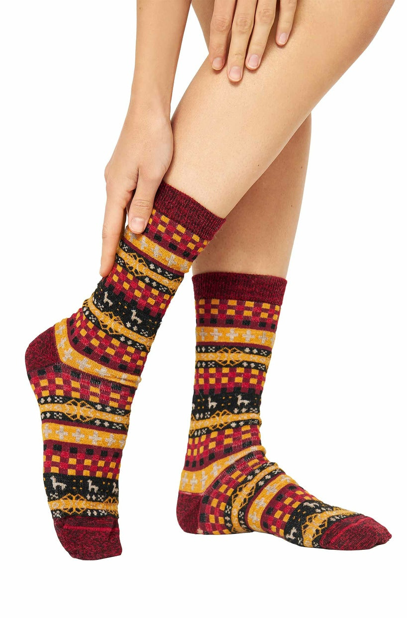 Alpaka Socken Candela – Baby-Alpaka & Pima-Baumwolle - bunt - Verdancia 2