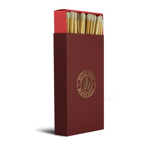 Premium Streichhölzer – Lange Design-Streichhölzer - Bordeaux - Verdancia