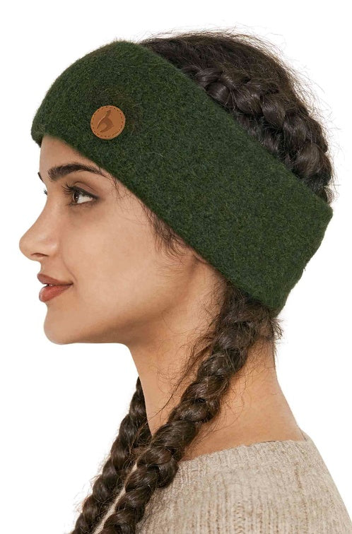 Apu Kuntur | Alpaka Stirnband Stretch | 96 % Baby-Alpaka Verdancia - tannengrün