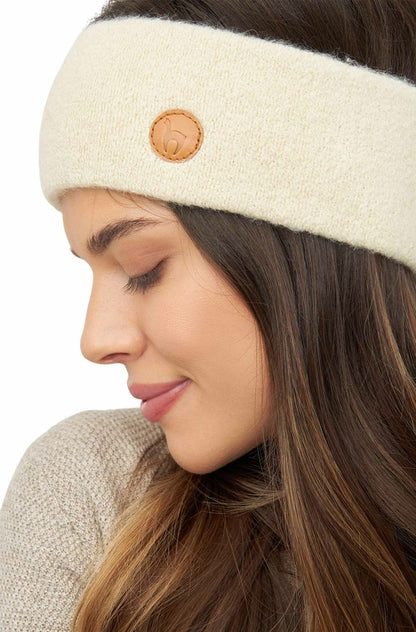 Apu Kuntur | Alpaka Stirnband Stretch | 96 % Baby-Alpaka Verdancia - wollweiß