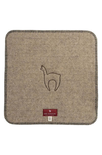 Apu Kuntur - Alpaka Sitzauflage - braun - 40x40cm - 70% Alpaka 30% Wolle - 17109 - Verdancia 4