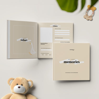 Memory book für Babys, „My First Memories“ von memories2make, erstes Jahr und besondere Momente in einem liebevollen Album
