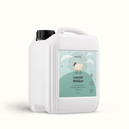eco:fy Waschmittel Lanolin-Wollkur für natürliche Rückfettung, macht Wolltextilien weich und flauschig, ideal für empfindliche Wäsche