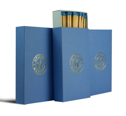 Premium Streichhölzer – Lange Design-Streichhölzer - Tiefblau - Verdancia