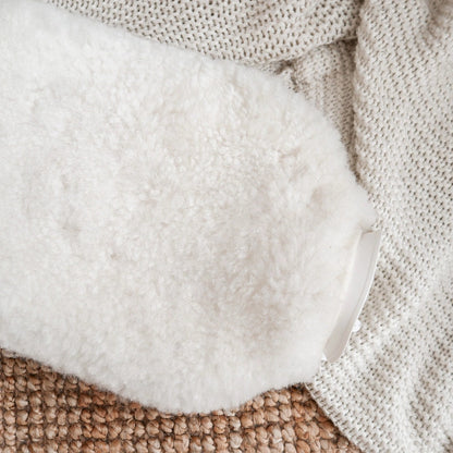 Bouillotte Van Buren en peau d'agneau - avec housse en peau d'agneau de haute qualité