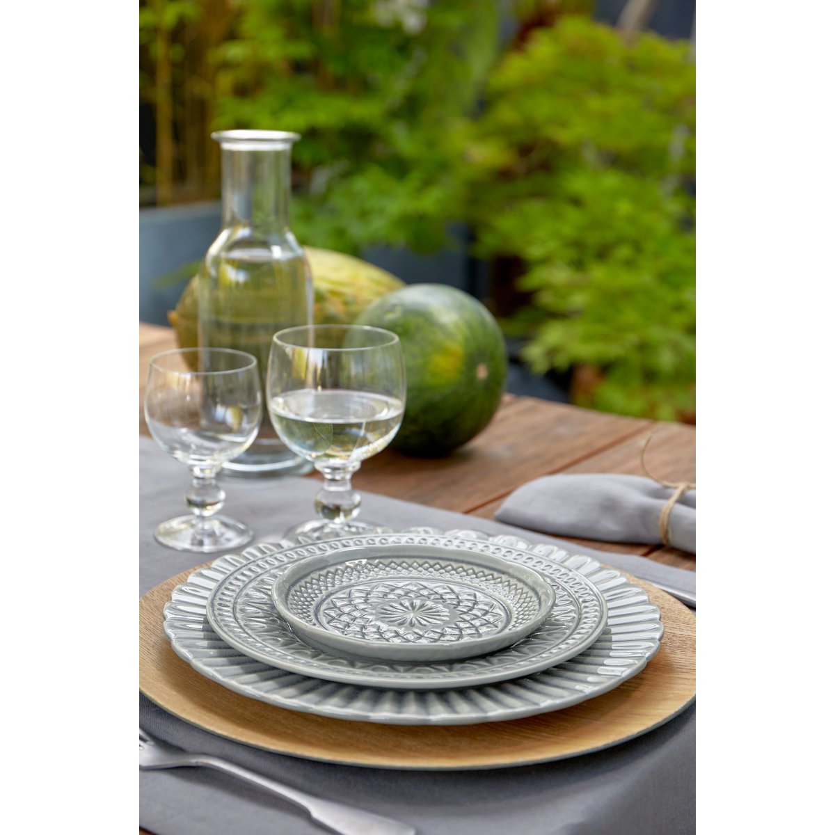 CRISTAL bread plate - Costa Nova - Gray