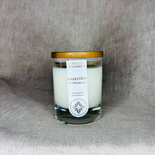 Soja-Duftkerze - "Ungestört" (Citronella)