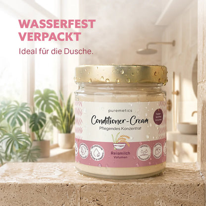 Puremetics | Volumen Conditioner-Cream „Reismilch“ – Leichte Haarpflege mit Protein-Komplex