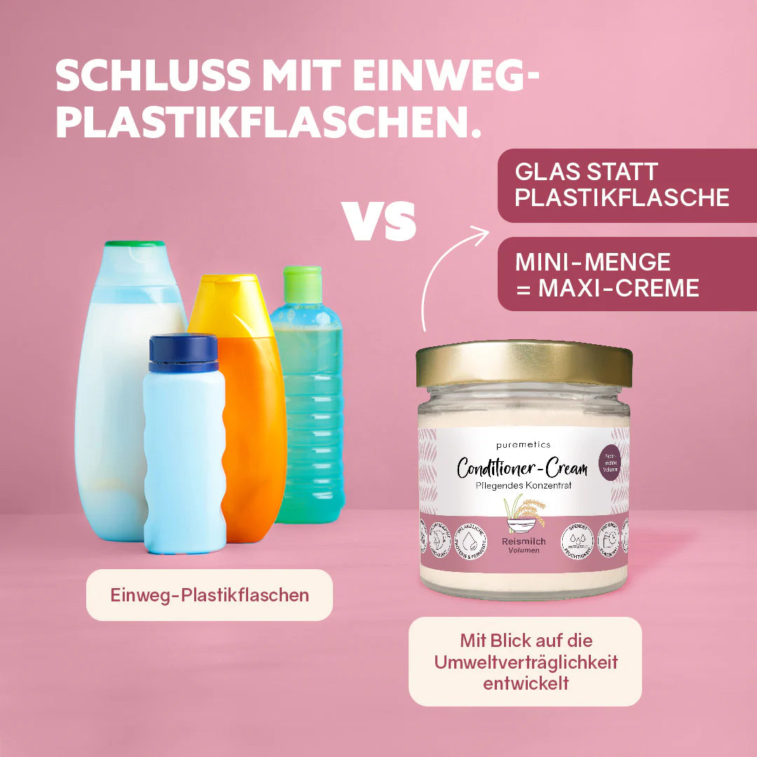 Puremetics | Volumen Conditioner-Cream „Reismilch“ – Leichte Haarpflege mit Protein-Komplex
