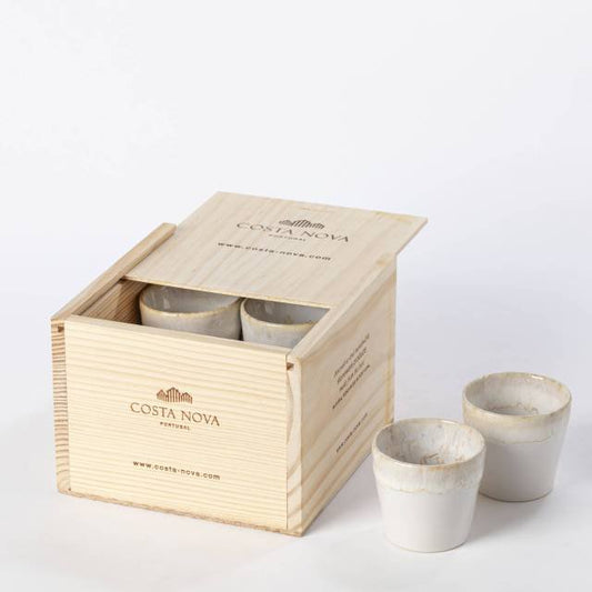 GRESPRESSO - Geschenkbox - 8 Espresso Tassen - Weiß - 90 ml